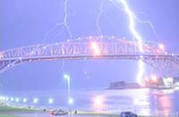 Blue Water Bridge Lightening